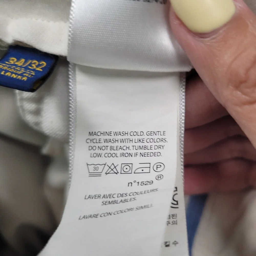 Polo Ralph Lauren Mens 34x32 Tan Classic‎ Fit Chino Pants Khaki Cotton